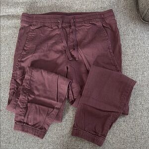 Sympli Brown Jogger Sweatpants with Elastic Cuffs